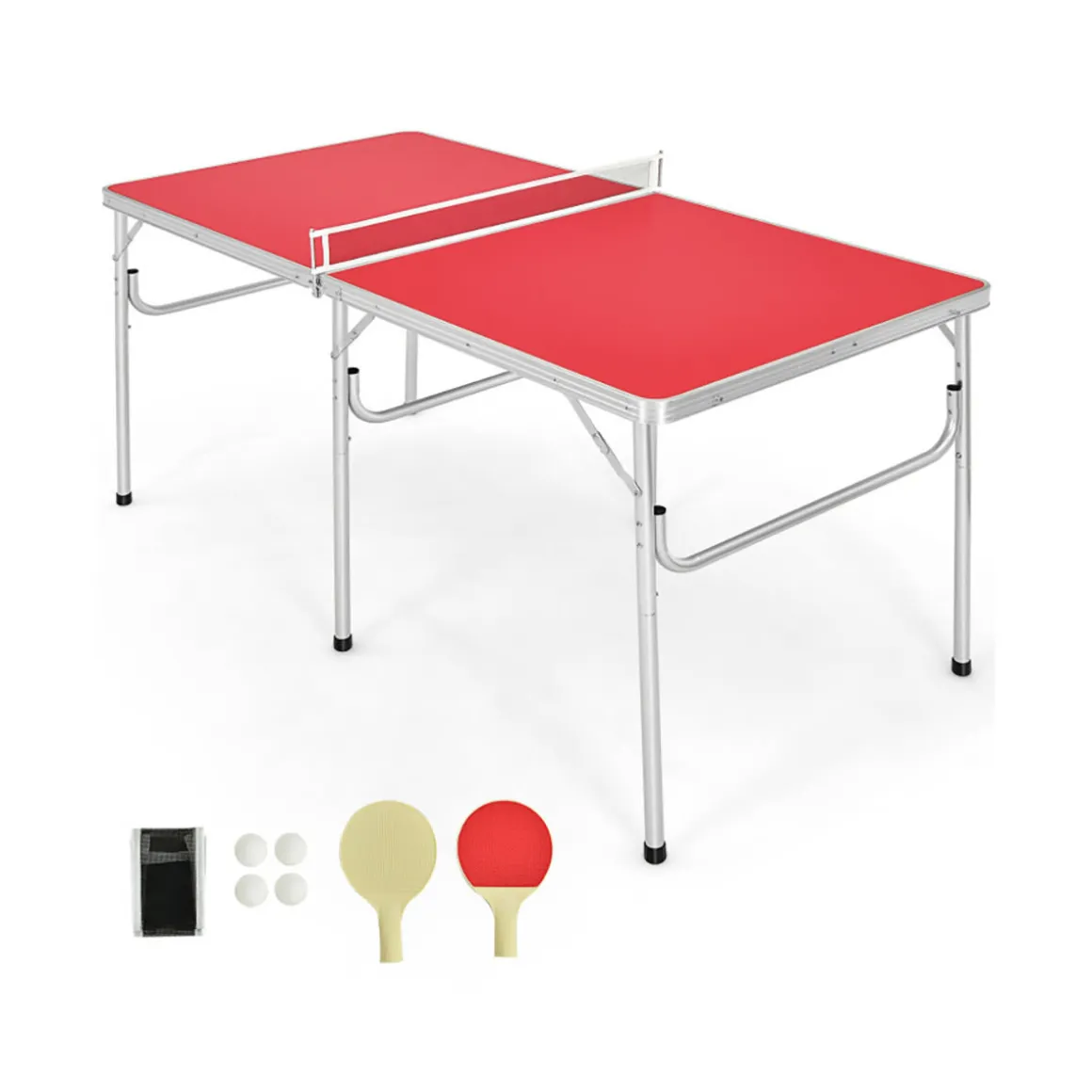 60'' Folding Ping Pong Table Game Set