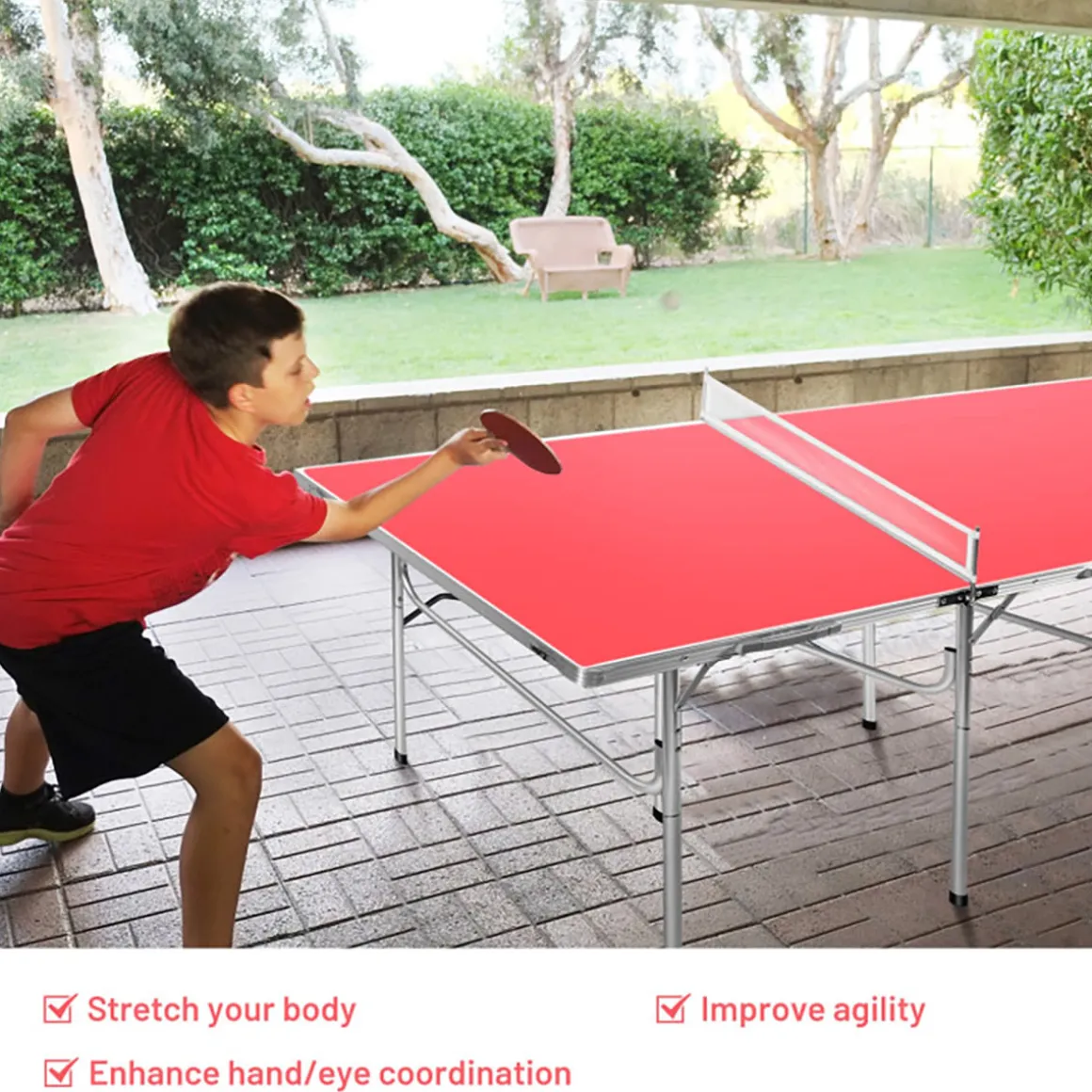 60'' Folding Ping Pong Table Game Set