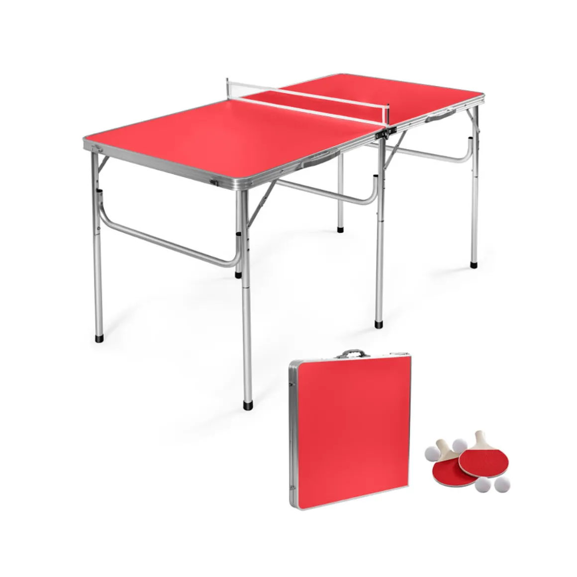 60'' Folding Ping Pong Table Game Set