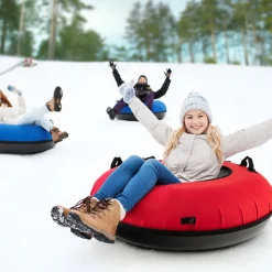 40'' Heavy-Duty Inflatable Snow Sled with Tow Strap