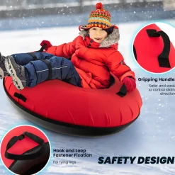 40'' Heavy-Duty Inflatable Snow Sled with Tow Strap