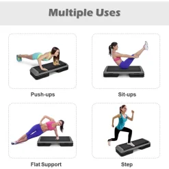 43'' Height Adjustable Fitness Aerobic Step Platform
