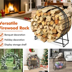 40'' Log Hoop Firewood Storage Rack