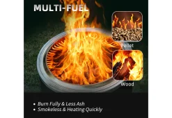 22'' Outdoor Smokeless Wood-Burning Fireplace