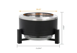 22'' Outdoor Smokeless Wood-Burning Fireplace