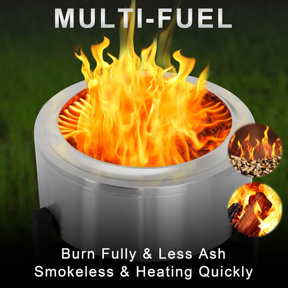 27'' Outdoor Smokeless Wood-Burning Fireplace