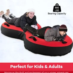 80'' 2-Person Heavy-Duty Inflatable Snow Sled