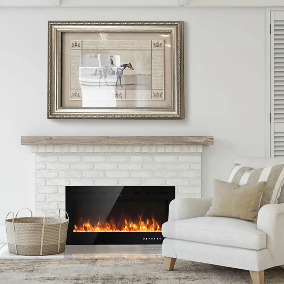 40'' Recessed Electric Fireplace