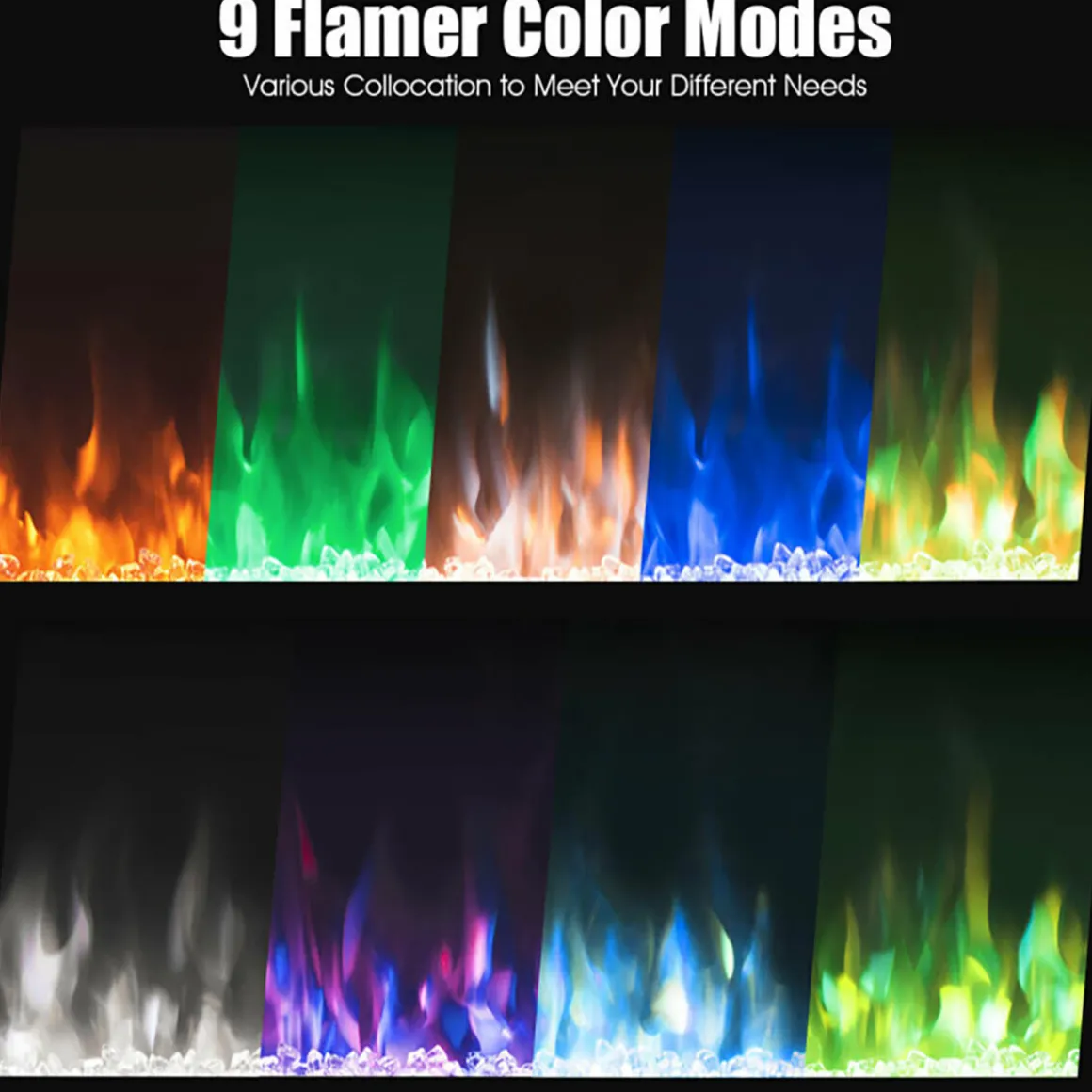 40'' Recessed Electric Fireplace