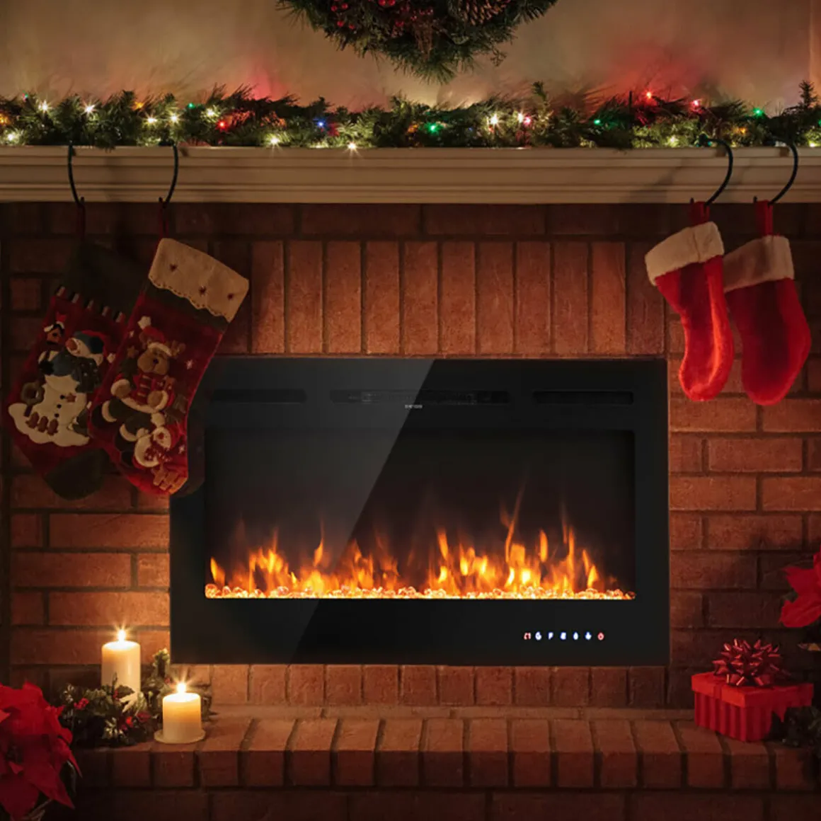 40'' Recessed Electric Fireplace