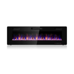 60'' Ultra-Thin Recessed/Wall-Mounted Electric Fireplace